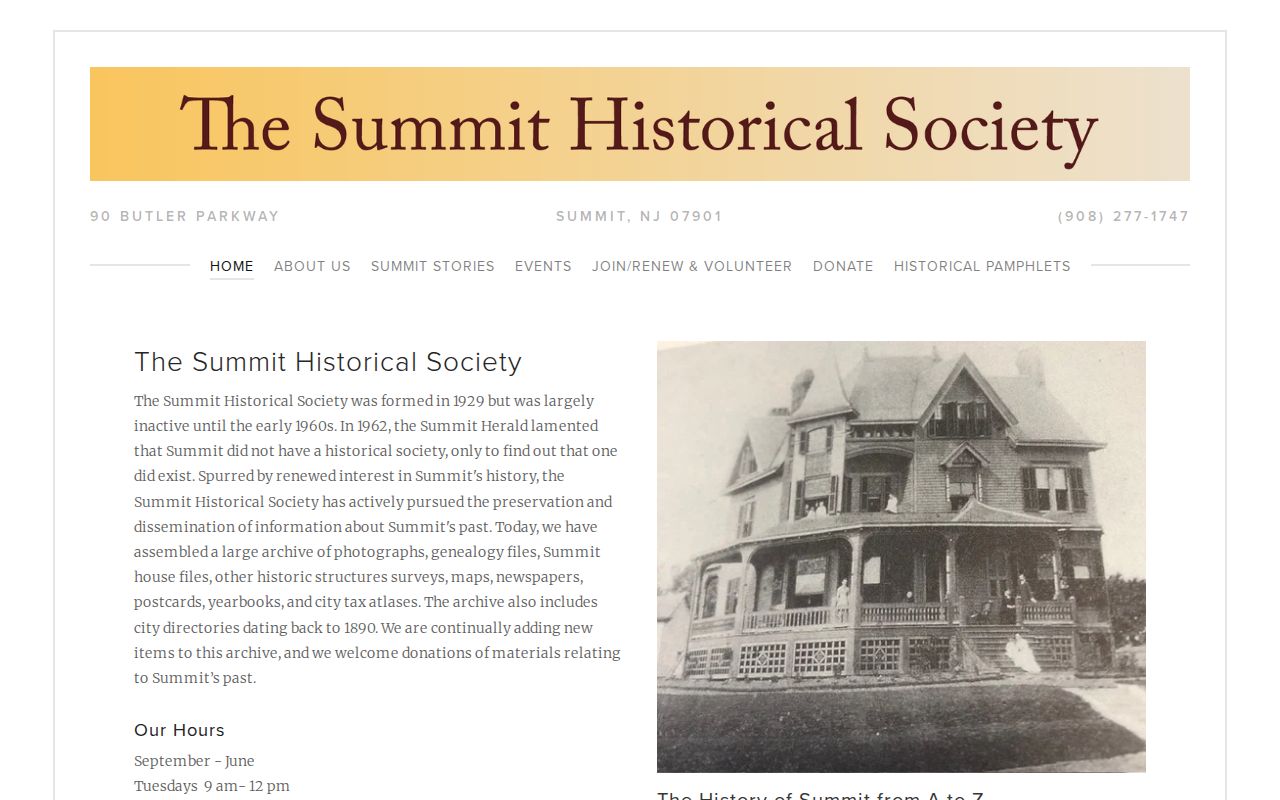 Summit residents directory historical society archive